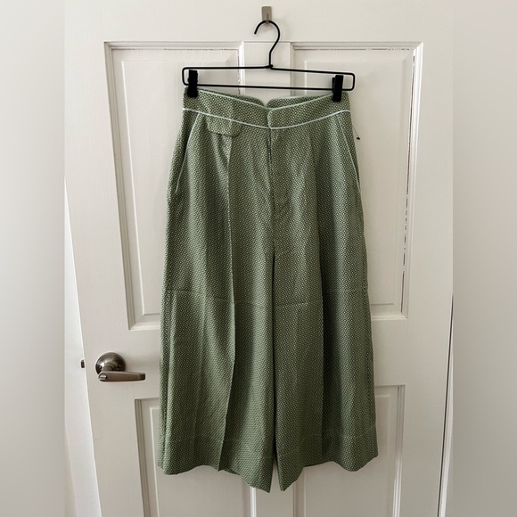 NWT $350 Equipment Allete Crop Wide Leg Pants Size 6